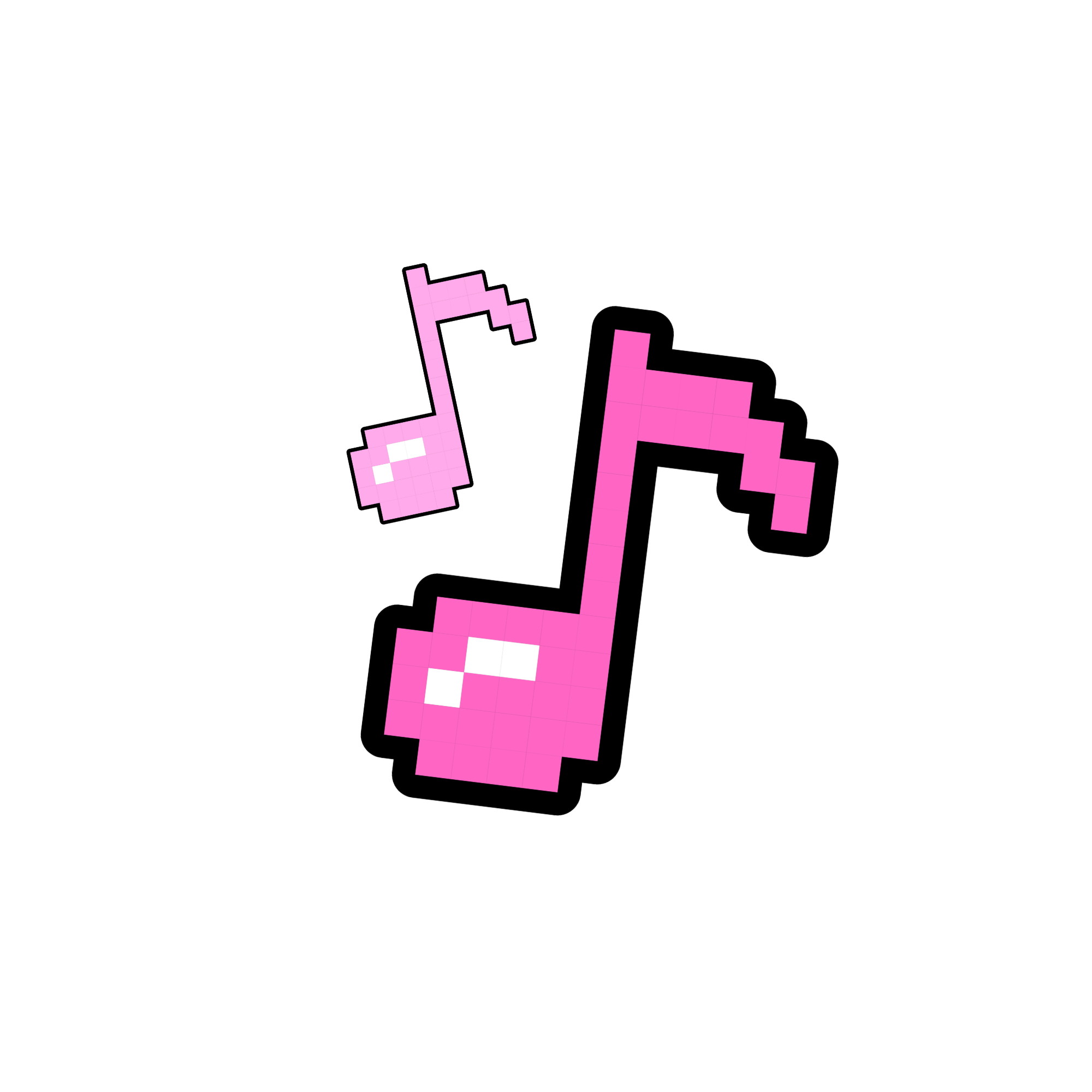 Pixel-Art-Musiknoten-Icon für Musik